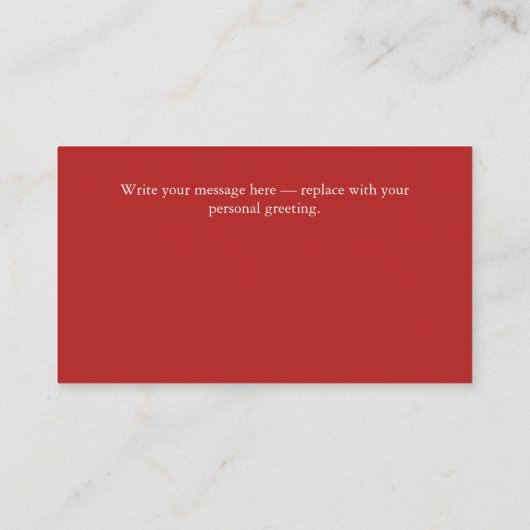 Custom Merry Christmas Photo Card 名刺 (裏面)