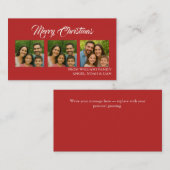 Custom Merry Christmas Photo Card 名刺 (正面/裏面)