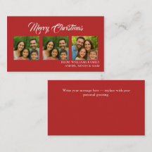 Custom Merry Christmas Photo Card
