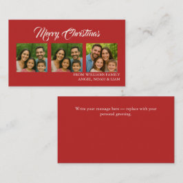 Custom Merry Christmas Photo Card 名刺