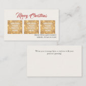 Custom Merry Christmas Photo Card 名刺 (正面/裏面)
