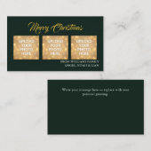 Custom Merry Christmas Photo Card 名刺 (正面/裏面)