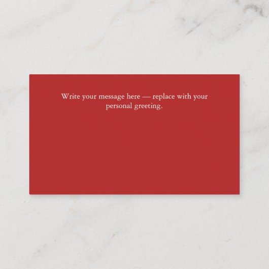 Custom Merry Christmas Photo Card 名刺 (裏面)