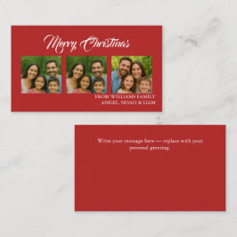 Custom Merry Christmas Photo Card 名刺