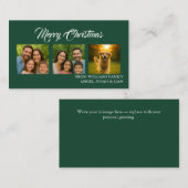 Custom Merry Christmas Photo Card 名刺 (正面/裏面)