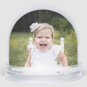 Custom Merry Christmas Typography Photo Snow Globe (裏面)