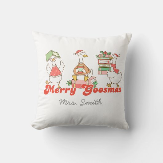 Custom Merry Goosemas Pillow クッション (正面)