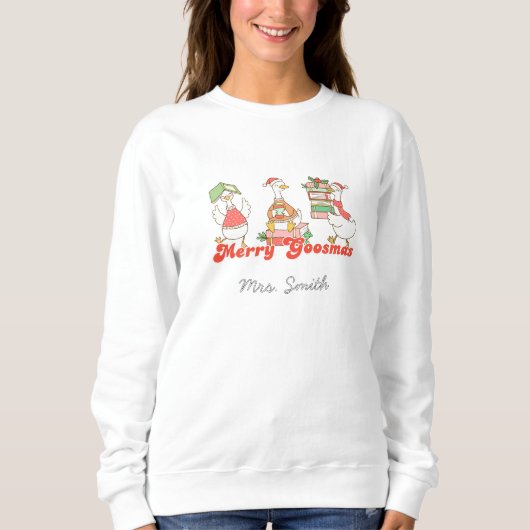 Custom Merry Goosemas Sweatshirt スウェットシャツ (正面)