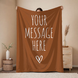 Custom Message Blanket Gift for Friends & Family フリースブランケット