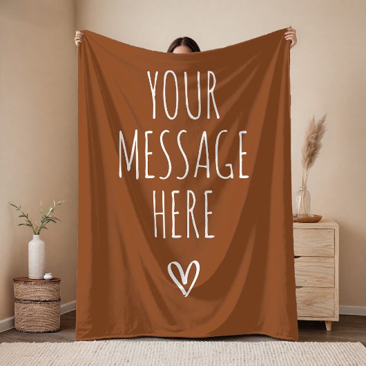 Custom Message Blanket Gift for Friends & Family フリースブランケット