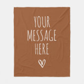 Custom Message Blanket Gift for Friends & Family フリースブランケット (正面)