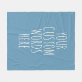 Custom Message Blanket Gift for Mom, Dad & Friends フリースブランケット (正面(横))