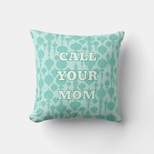 Custom Message Call Your Mom Pastel Holiday クッション (正面)