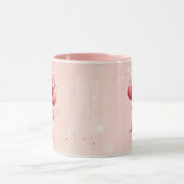 Custom Message Cat Animal Valentines Day マグカップ (中央)