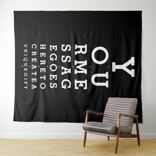 Custom Message Fun Eyesight Test Photo Backdrop タペストリー (インサイチュ(横))