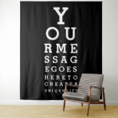Custom Message Fun Eyesight Test Photo Backdrop タペストリー (インサイチュ)