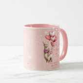 Custom Message Llama Animal Valentine's Day マグカップ (正面右)