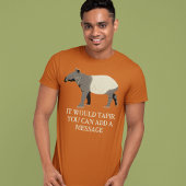 Custom Message Malayan or Asian Tapir Graphic Tシャツ