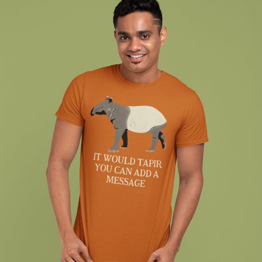 Custom Message Malayan or Asian Tapir Graphic Tシャツ