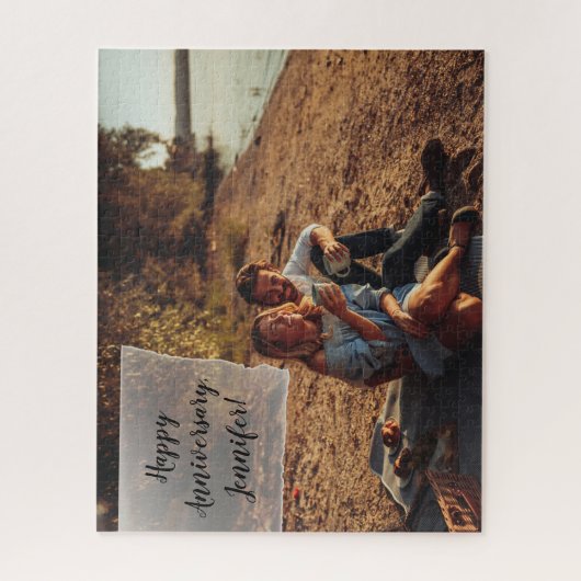 Custom Message Personalized Photo ジグソーパズル (縦)