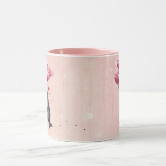 Custom Message Seal Animal Valentine's Day マグカップ (中央)