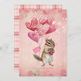 Custom Message Squirrel Animal Valentines Day シーズンカード