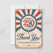 Custom Message Vintage America 250 1776–2026  サンキューカード (正面)