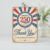 Custom Message Vintage America 250 1776–2026  サンキューカード (スタンド正面)