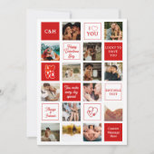 Custom Messages Husband 14 Photo Valentine's Day シーズンカード (正面)