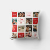 Custom Messages Husband 9 Photo Valentine's Day クッション (正面)