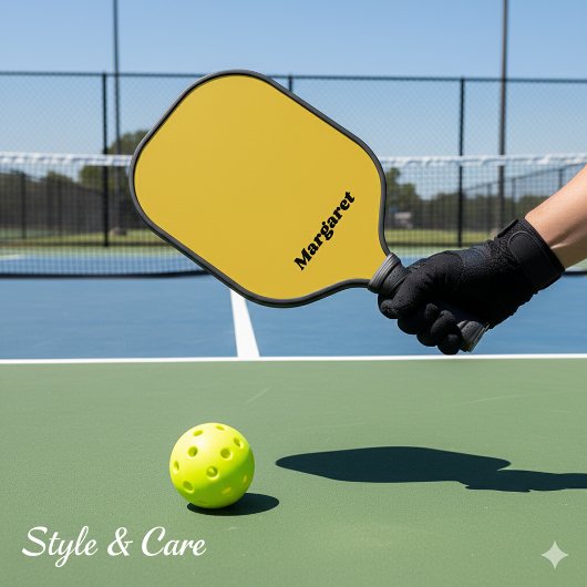 Custom Metallic Gold Pickleball Paddle with Name ピックルボールラケット