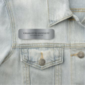 Custom Metallic Silver Office Employee Staff 名札 (インサイチュ)