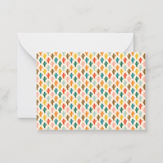 Custom Mexican Cacti Note Card ノートカード (裏面)