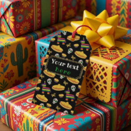 Custom Mexican Fiesta & Día de Muertos ギフトタグ