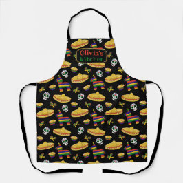 Custom Mexican Fiesta & Día de Muertos Apron エプロン