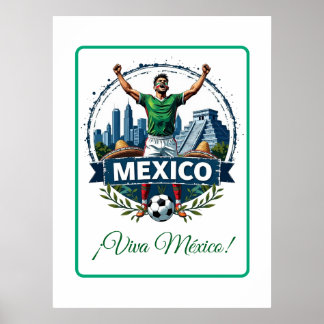 Custom Mexico National Football Team Celebration ポスター