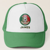 Custom Mexico Soccer Fans Crest Personalized Name キャップ (正面)