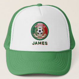 Custom Mexico Soccer Fans Crest Personalized Name キャップ