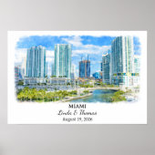 Custom Miami Wall Art, Florida Poster ポスター (正面)