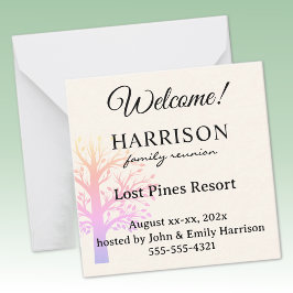 Custom Mini Family Reunion Welcome Gift Bag ノートカード