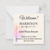 Custom Mini Family Reunion Welcome Gift Bag ノートカード (正面)