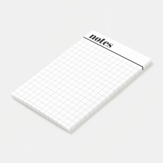 Custom Mini Graph Paper Sticky Notes, 4" x 6" ポストイット (アングル)