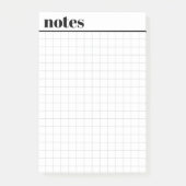 Custom Mini Graph Paper Sticky Notes, 4" x 6" ポストイット (正面)