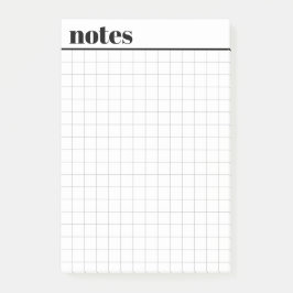 Custom Mini Graph Paper Sticky Notes, 4" x 6" ポストイット