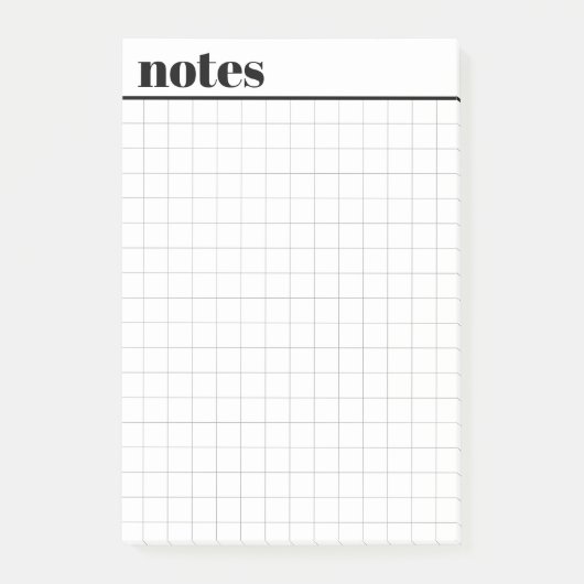 Custom Mini Graph Paper Sticky Notes, 4" x 6" ポストイット (正面)