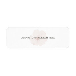 Custom Minimal Blush Garden Floral Wedding ラベル