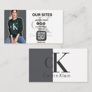 custom Minimal Business Card with QR Code – Modern 名刺