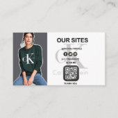 custom Minimal Business Card with QR Code – Modern 名刺 (正面)