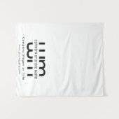 Custom Minimal Business Table Runner Banner White タペストリー (正面(横))