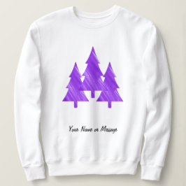Custom Minimal Cool Aesthetic Purple Trees スウェットシャツ